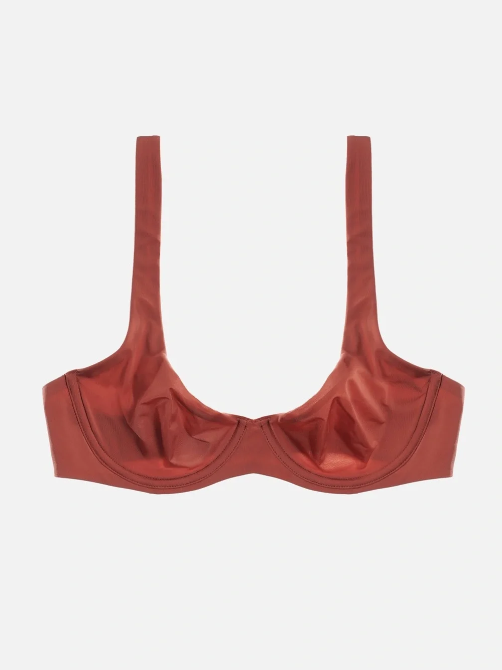 CUUP The Scoop Bra 34D Terracotta / Clay The Scoop - Microfiber Smooth Silky Bra